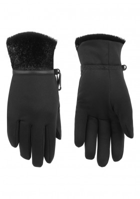 Dámske prstové rukavice Poivre Blanc W21-1775-WO/P Stretch Fleece Gloves bubbly black