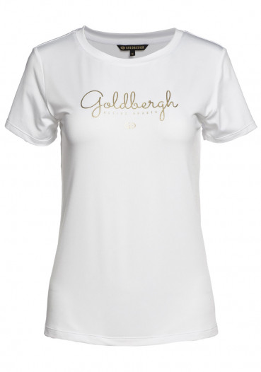 detail Dámske tričko Goldbergh LUZ short sleeve top WHITE