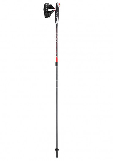 detail Leki Poles Spin, black-white-fluorescent red, 100 - 130 cm