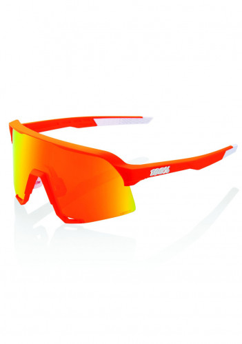 100% S3 - Soft Tact Neon Orange - HiPER Red Multilayer Mirror Lens