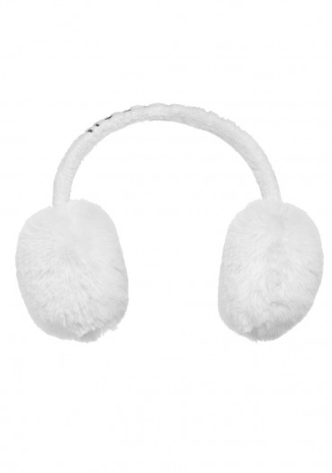 detail Dámske klapky na uši Goldbergh Fluffy Earwarmers White