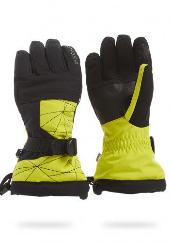 Detské rukavice Spyder Boys Overweb Yellow/Black