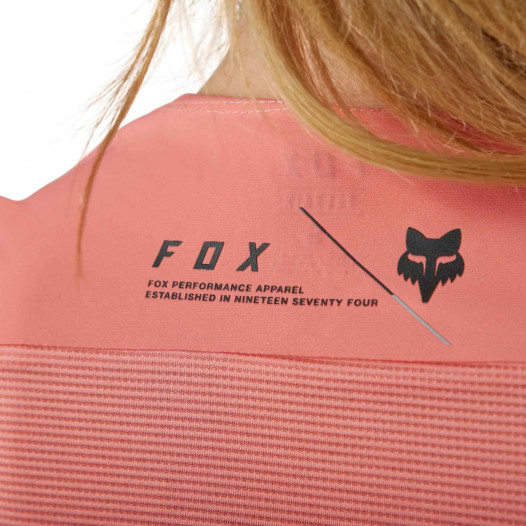 detail Fox W Flexair Ascent Ss Jersey Salmon