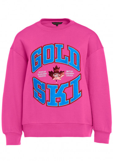 detail Goldbergh Rink Crew Neck Sweater Passion Pink