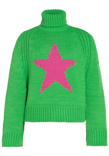 detail Goldbergh Beauty Long Sleeve Knit Sweater flash green