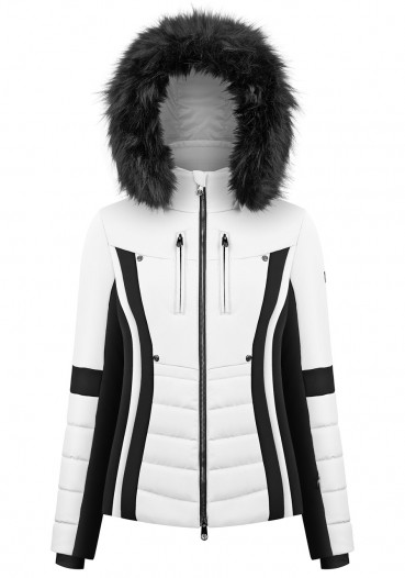 detail Poivre Blanc W23-0804-WO Stretch Ski Jacket White/Black 3