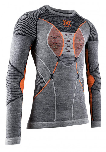 X-Bionic® Merino Shirt Lg Sl M Black/Grey/Orange