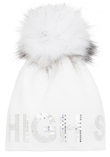 High Society Rush hat with fur white/silver 90