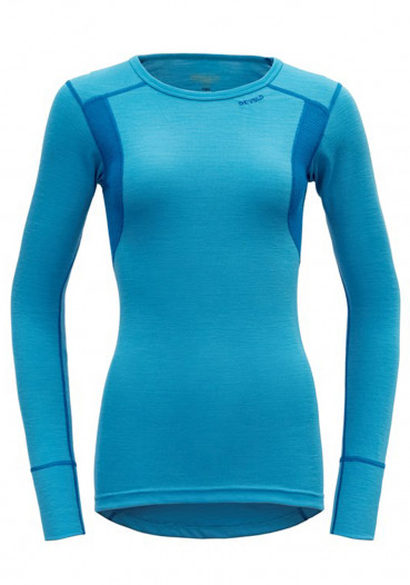 detail Dámske tričko Devold Hiking Woman Shirt Malibu/Skydiver