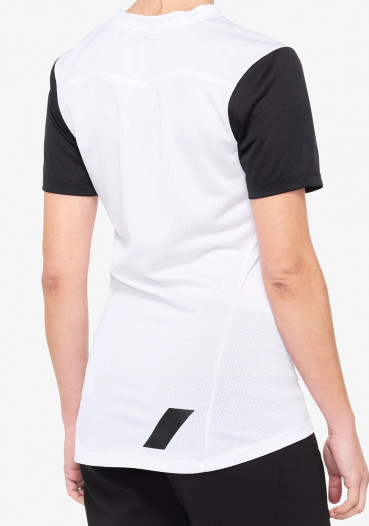detail Dámske športové tričko 100% RIDECAMP Women 'Jersey White / Black