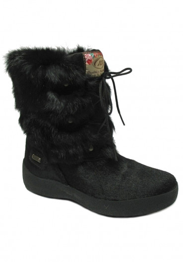 detail Dámské zimné topánky Nis 915894 Stivaletto Pelliccia lapin Black