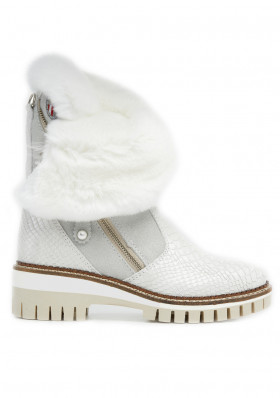 Dámske zimné topánky Nis 2015457/2 Scarponcino Zip Pelle St. Rettile Latte/Rex