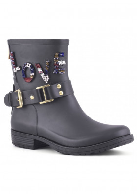 Colors of California Camperos Rubber Boot LOVE Patc black