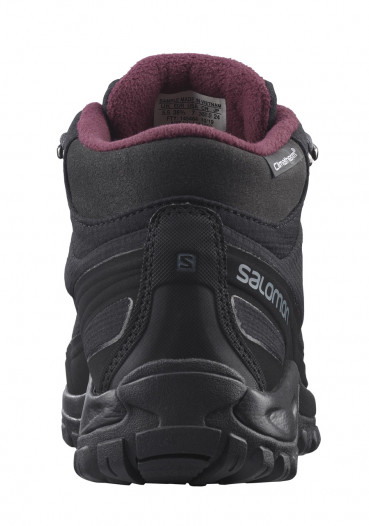 detail  Dámske zimné topánky Salomon SHELTER SK WP W Black / Ebony / Wine Ta