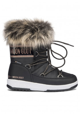 Detské zimné topánky MOON BOOT JR GIRL MONACO LOW WP black / copper