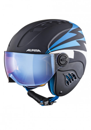 detail Detská lyžiarska prilba Alpina Carat LE Visor HM Blue